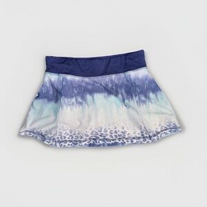 Blue and White Patterned Skirt